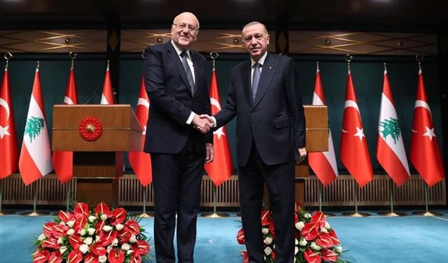 أردوغان اتصل بميقاتي معزياً بالضحايا اللبنانيين  وشاكراً لأعمال الاغاثة